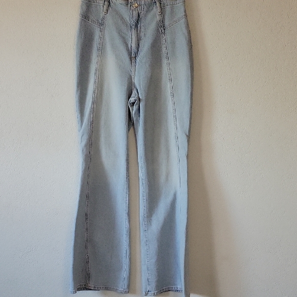 Free People Florence Flare Hi Waist Light Blue Women's Jeans Wide Leg Size 30 - Picture 4 of 14
